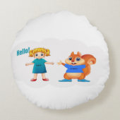 Alice und Aurovy Rundes Kissen (Rückseite)