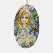 Alice und Bunny Keramik Ornament (Rechts)