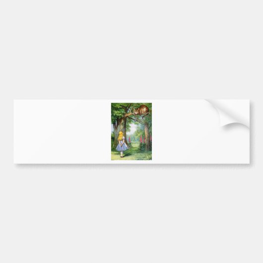 ALICE UND CHESHIRE CAT AUTOAUFKLEBER (Vorne)