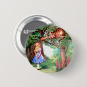 ALICE UND CHESHIRE CAT BUTTON (Vorne & Hinten)