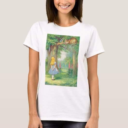 Alice und Cheshire Cat Color T-Shirt (Vorderseite)