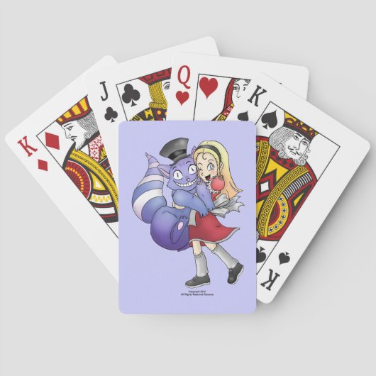 Alice und Cheshire Cat Playing Cards Spielkarten (Rückseite)