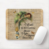 Alice- und Cheshire-Katzen-Zitat-Wörterbuch-Kunst Mousepad (Mit Mouse)