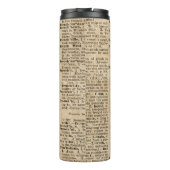 Alice- und Cheshire-Katzen-Zitat-Wörterbuch-Kunst Thermosbecher (Rückseite)