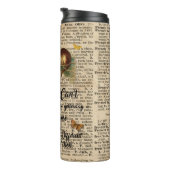 Alice- und Cheshire-Katzen-Zitat-Wörterbuch-Kunst Thermosbecher (Nach rechts gedreht)