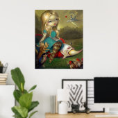 Alice und das Bosch Birds ART PRINT Wunderland Poster (Heimbüro)