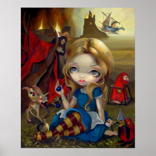Alice und das Bosch Monster KUNST-DRUCK Poster