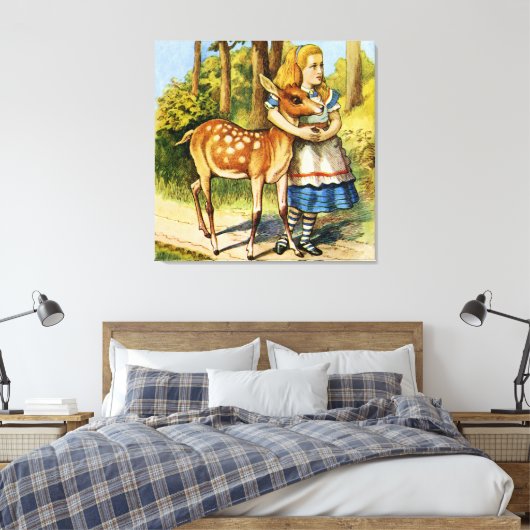 Alice und das Hirn im Wunderland Leinwanddruck (Insitu (Schlafzimmer))