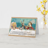 Alice und das Mad Hatter Tea Party Karte (Gelbe Blume)