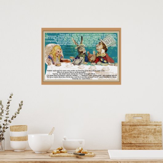 Alice und das Mad Hatter Tea Party Poster (Küche)