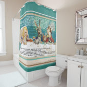 Alice und das Mad Hatters Tee-Party Duschvorhang (Beispiel)