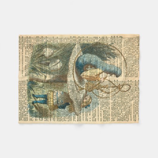 Alice und das Raupe-Throw-Blanket Fleecedecke (Vorderseite (Horizontal))