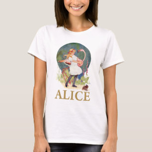 ALICE UND DAS ROSA FLAMINGO-SPIEL-KROKETT T-Shirt