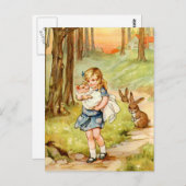 Alice und das Schweine Baby in Wonderland Postkarte (Vorne/Hinten)