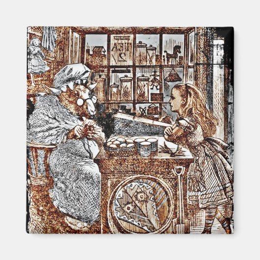 Alice und das strickende Schaf Magnet (Vorne)