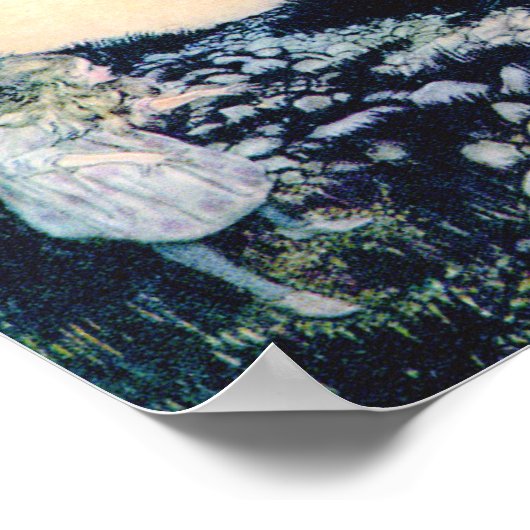 Alice und das weiße Kaninchen Poster (Ecke)