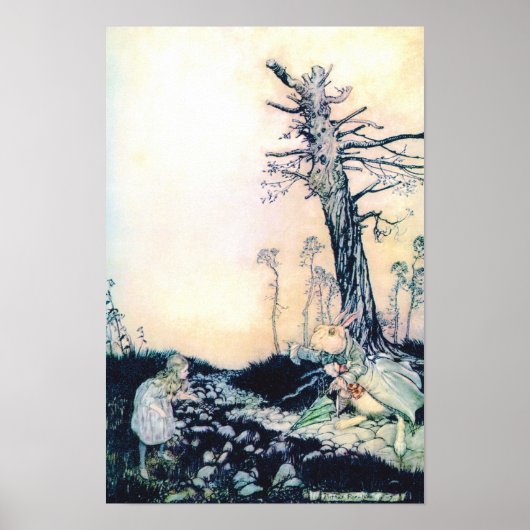 Alice und das weiße Kaninchen Poster (Vorne)