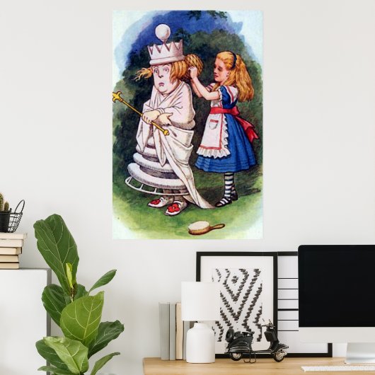 Alice und das White Queen Poster (Heimbüro)