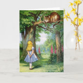 ALICE UND DER CHESHIRECAT KARTE (Gelbe Blume)