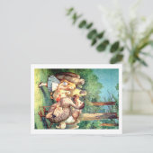 Alice und der Dodo Bird im Wunderland Postkarte (Stehend Vorderseite)