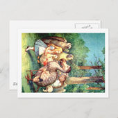 Alice und der Dodo Bird im Wunderland Postkarte (Vorne/Hinten)