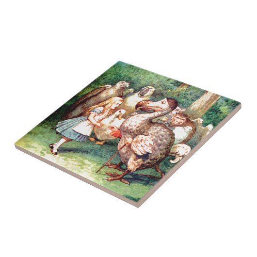 Alice und der Dodo-Vogel im Märchenland Fliese (Seite)