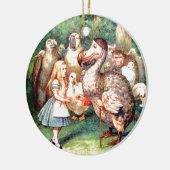 Alice und der Dodo-Vogel im Märchenland Keramikornament (Links)