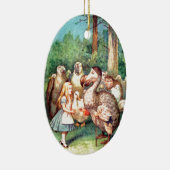 Alice und der Dodo-Vogel im Märchenland Keramikornament (Rechts)