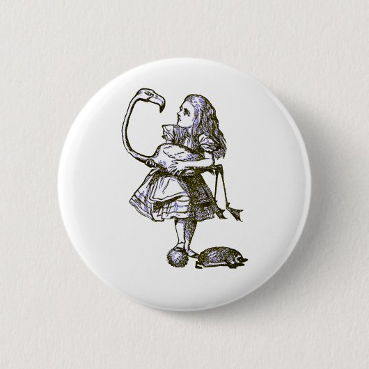 Alice und der Flamingo Button (Vorderseite)
