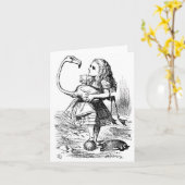 Alice und der Flamingo Karte (Gelbe Blume)