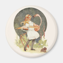 Alice und der Flamingo Magnet