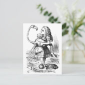 Alice und der Flamingo Postkarte (Stehend Vorderseite)