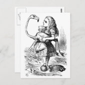 Alice und der Flamingo Postkarte (Vorne/Hinten)