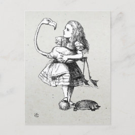 Alice und der Flamingo Postkarte