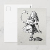 Alice und der Flamingo Postkarte (Vorne/Hinten)
