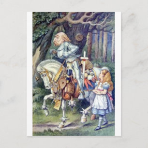 Alice und der Ritter in Vollfarbigkeit Postkarte