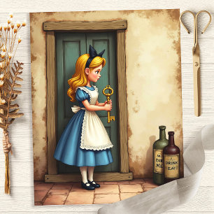 Alice und der Schlüssel Kleines Tür Scrapbook Papi
