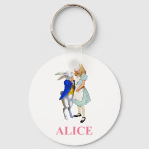 Alice und der weiße Hase in Wonderland Schlüsselanhänger