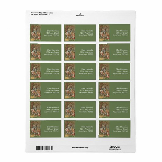 Alice und der weiße Ritter Adressaufkleber (Vorne)