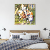 Alice und der Weiße Ritter im Wunderland Leinwanddruck (Insitu (Schlafzimmer))