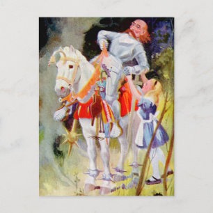 Alice und der Weiße Ritter im Wunderland Postkarte