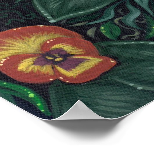 Alice und die Blume Art Print - in Wunderland Poster (Ecke)