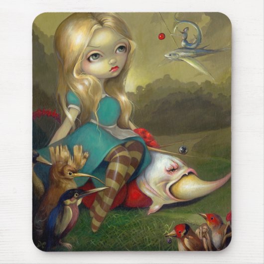"Alice und die Bosch Vögel" Mousepad (Vorne)