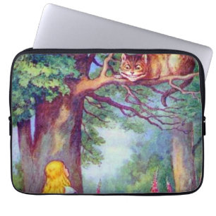 Alice und die Cheshire Cat Elektronik-Tasche Laptopschutzhülle