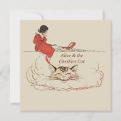 Alice und die Cheshire Cat Flat Card (Vorderseite)