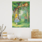 Alice und die Cheshire Cat Full Color Poster (Küche)