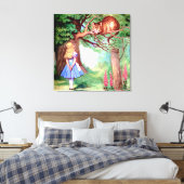 Alice und die Cheshire Cat in Wonderland Leinwanddruck (Insitu (Schlafzimmer))
