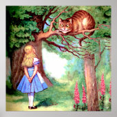 Alice und die Cheshire Cat in Wonderland Poster (Vorne)