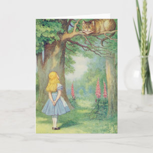 Alice und die Cheshire Cat Karte