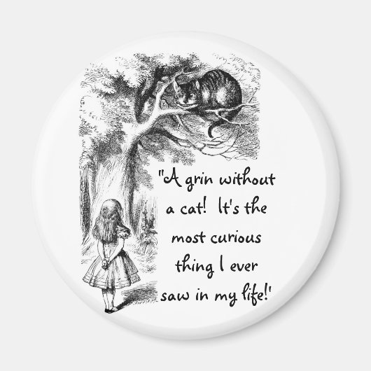 Alice und die Cheshire Cat Magnet (Vorne)